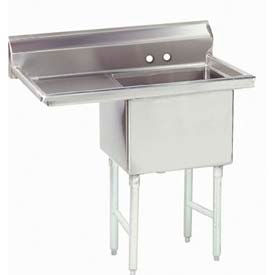 Advance Tabco® FE-1-1812-18L-X NSF Fabricated 1 Compartment Sink 18H Left Drainboard FE-1-1812-18L-X