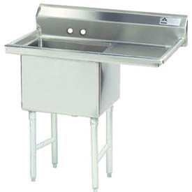 Advance Tabco® FE-1-1812-18R-X NSF Fabricated 1 Compart. Sink 18H Right Drainboard FE-1-1812-18R-X