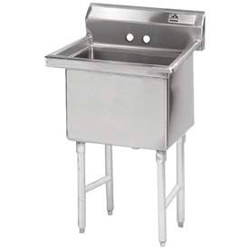 Advance Tabco® FE-1-1812-X NSF Fabricated 1 Compartment Sink 18L x 18W Bowl 9 Splash 18Ga. FE-1-1812-X