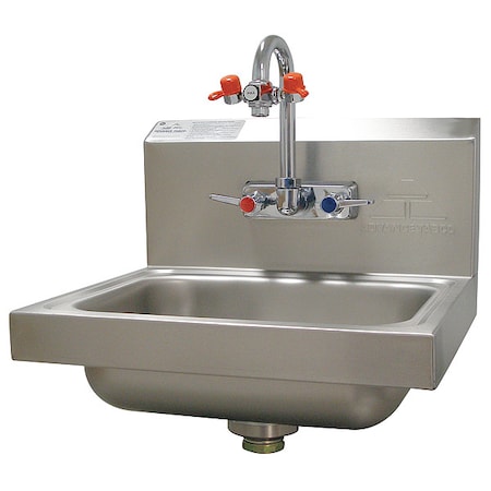 Hand Sink with Eye Wash, 15-1/4 In. W MPN:7-PS-55