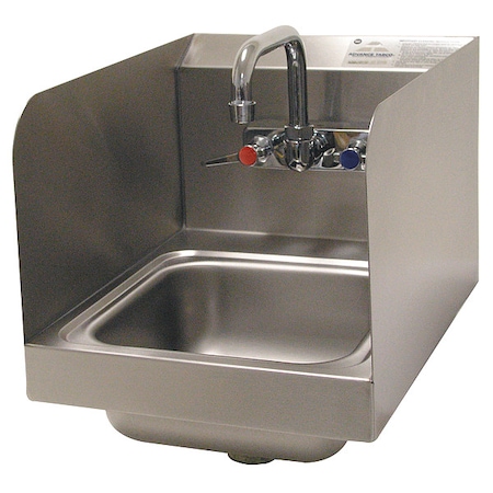 Hand Sink, Stainless Steel, Wall, 12 In. W MPN:7-PS-56
