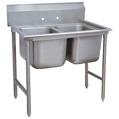 Scullery Sink 16 in x 20 in, 2, 2, Floor Mount, 304 Stainless steel MPN:9-2-36