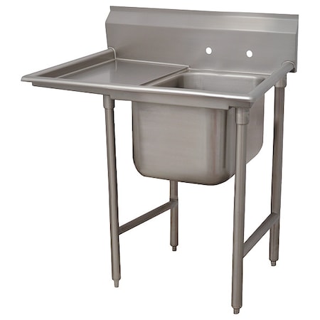 Scullery Sink 24 in x 24 in, 1, 2, Floor Mount, 18 ga. 304 Stainless Steel MPN:9-41-24-24L