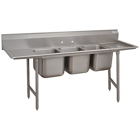 Scullery Sink 24 in x 24 in, 3, 4, Floor Mount, 18 ga. 304 Stainless Steel MPN:9-43-72-24RL