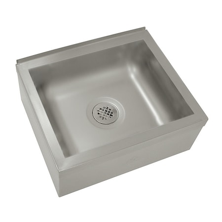 Mop Sink 20 in x 16 in, 1, Floor Mount, 16 ga. 304 Stainless Steel MPN:9-OP-20