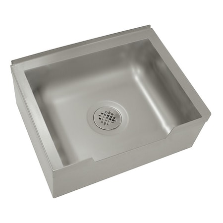 Mop Sink 28 in x 20 in, 1, Floor Mount, 16 ga. 304 Stainless Steel MPN:9-OP-48DF