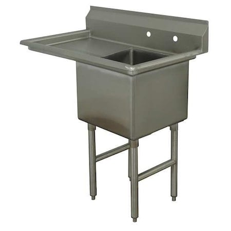 Floor Mount, 2 Hole, Not Applicable, Silver, Scullery Sink MPN:FC-1-1818-18L-X