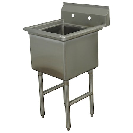 Scullery Sink 18 in x 18 in, 1, 2, Floor Mount, 304 Stainless steel MPN:FC-1-1818-X