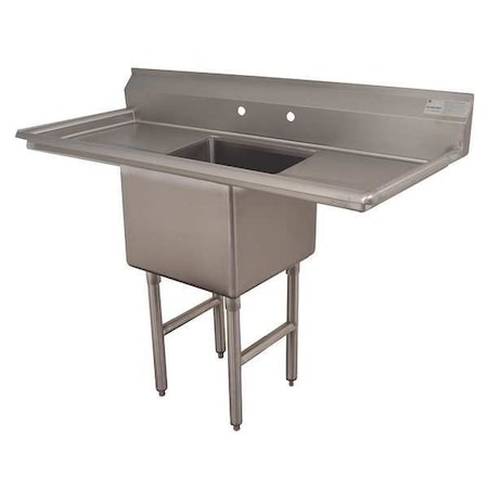 Floor Mount Scullery Sink, Stainless Steel Bowl Size 24