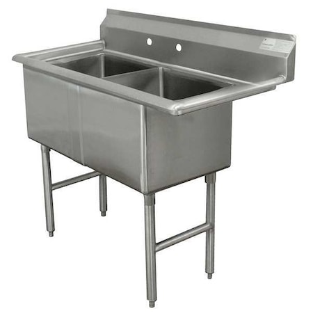 Scullery Sink 15 in x 15 in, 2, 2, Splash Mount, 16 ga. 304 Stainless Steel MPN:FC-2-1515