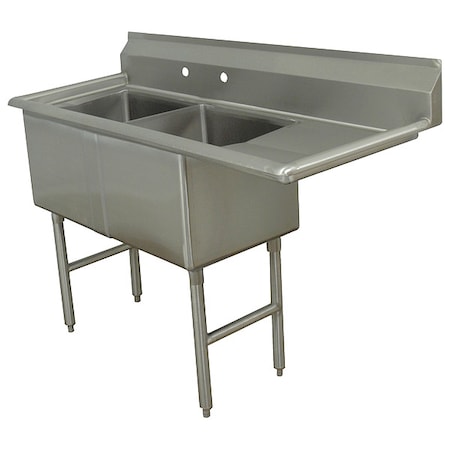 Floor Mount Scullery Sink, Stainless Steel Bowl Size 24