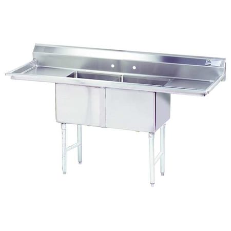 Scullery Sink 24 in x 24 in, 2, 2, Floor Mount, 304 Stainless steel MPN:FC-2-2424-24RLX