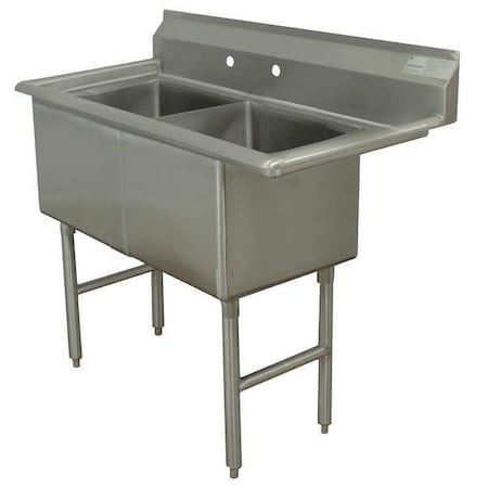 Floor Mount Scullery Sink, Stainless Steel Bowl Size 24
