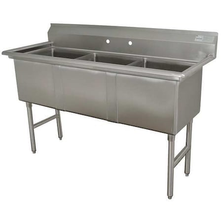 Scullery Sink 15 in x 15 in, 3, 2, Splash Mount, 16 ga. 304 Stainless Steel MPN:FC-3-1515