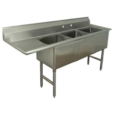 Floor Mount Scullery Sink, Stainless Steel Bowl Size 18