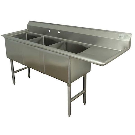 Scullery Sink 18 in x 18 in, 3, 2, Floor Mount, 304 Stainless steel MPN:FC-3-1818-18RX