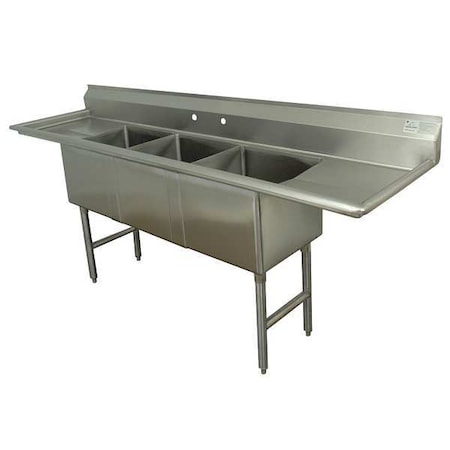 Floor Mount Scullery Sink, Stainless Steel Bowl Size 18