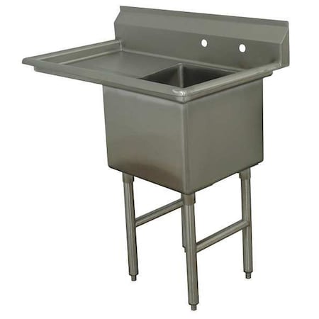 Scullery Sink 24 in x 24 in, 1, 2, Floor Mount, 304 Stainless steel MPN:FC1-2424-24L-X