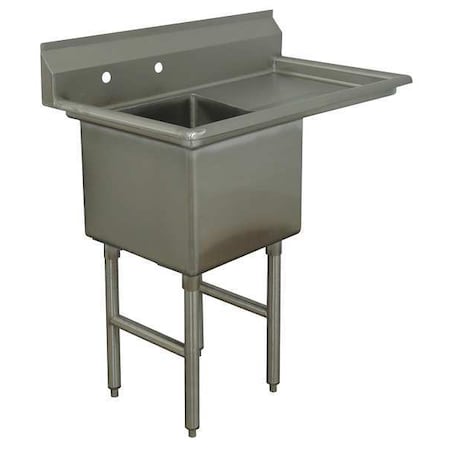 Scullery Sink 24 in x 24 in, 1, 2, Floor Mount, 304 Stainless steel MPN:FC1-2424-24R-X
