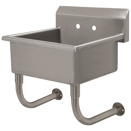 Utility Sink 27 in x 21 1/2 in, 1, 2, Wall Mount, Stainless Steel MPN:FS-WM-2721