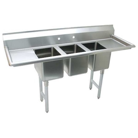 Floor Mount Scullery Sink, Stainless Steel Bowl Size 10