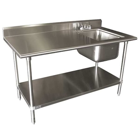 Scullery Sink 16 in x 20 in, 1, 2, Deck Mount (Faucet) MPN:KMS-11B-305R