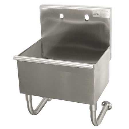 Utility Sink 18 in x 14 in, 1, 2, Wall Mount, Stainless Steel MPN:WSS-14-21
