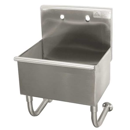 Utility Sink 22 in x 16 in, 1, 2, Wall, Stainless Steel MPN:WSS-16-25