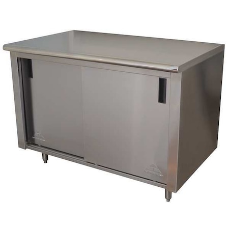 Enclosed Base Work Tables, Stainless Steel, 30