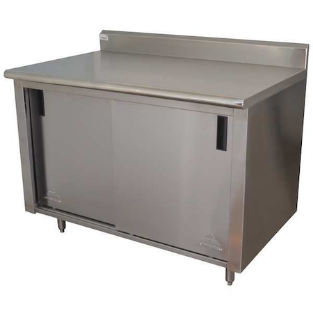 Enclosed Base Work Tables, Stainless Steel, 30