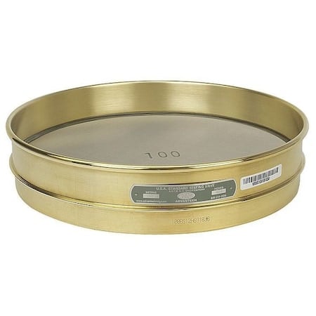 Sieve, No 100, B/S, 12 In, Half Ht MPN:100BS12H