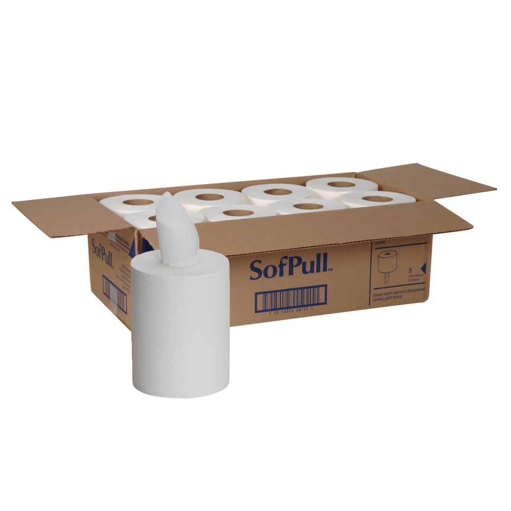SofPull Premium Jr. Cap. 1-Ply Paper Towels, 275 Per Roll, Pack Of 8 Rolls MPN:28125