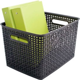 Advantus® Plastic Weave Bin Large 40328 - 13-3/4