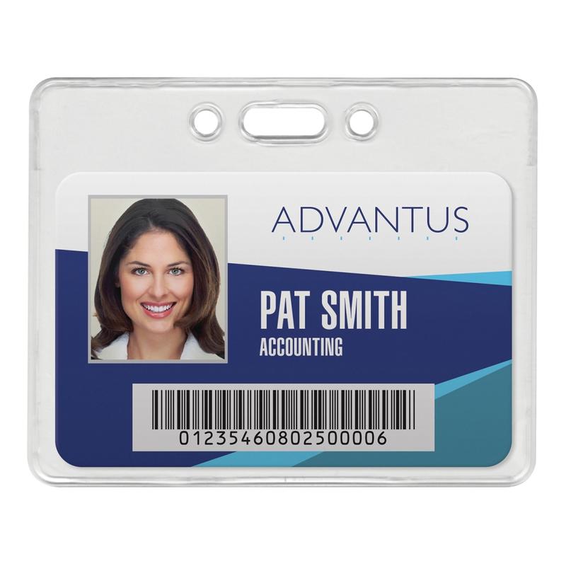 Advantus Proximity Badge Holder, Horizontal, 3in x 3-3/4in, Pack of 50 (Min Order Qty 5) MPN:75450
