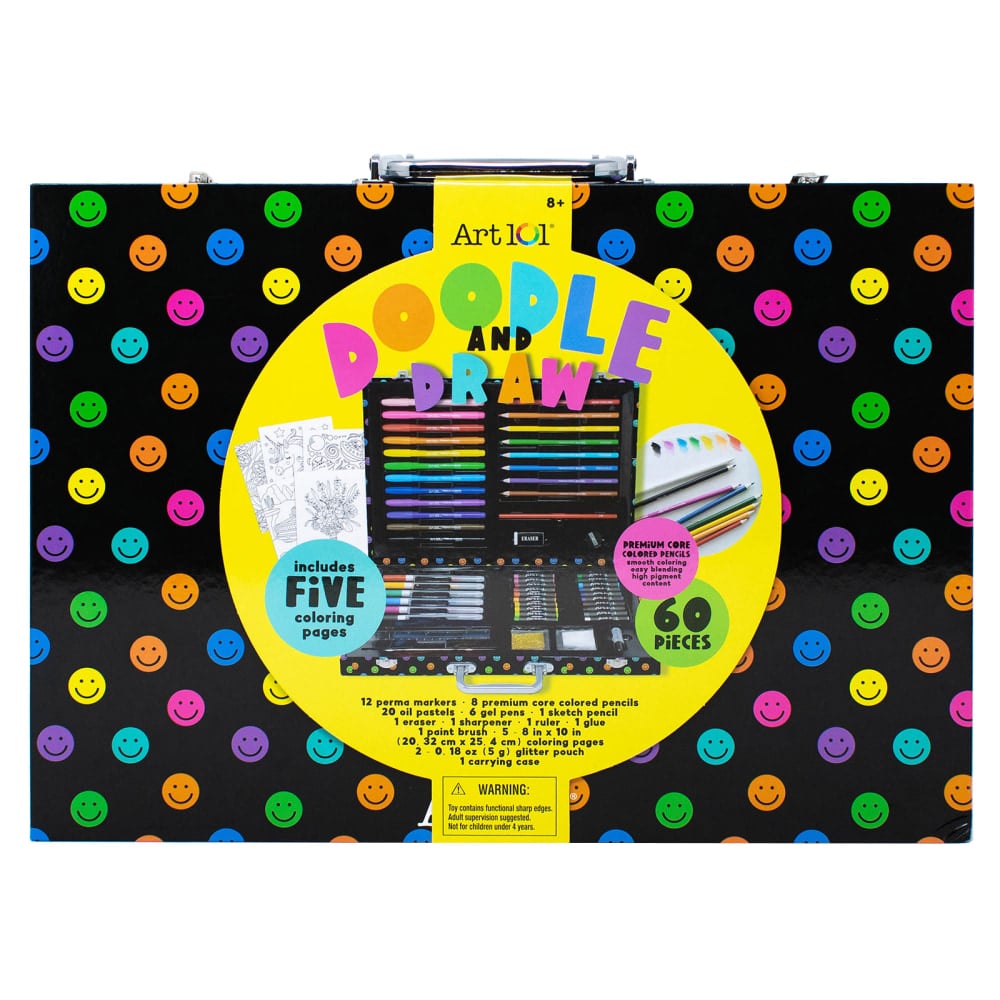 Art 101 Doodle and Draw 60-Piece Art Set MPN:AOO61072MB