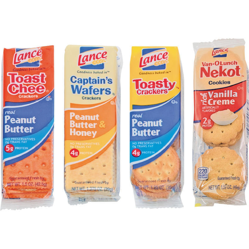Lance Assorted Cookies And Crackers, 1.38 Oz, Box Of 24 Packs MPN:40625