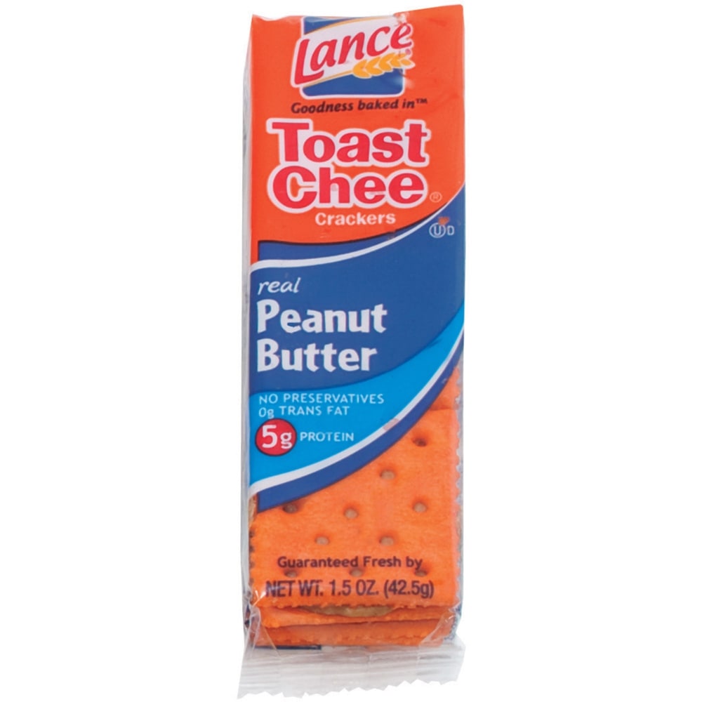 Lance Toast Chee Peanut Butter Cracker Sandwiches - Individually Wrapped - Peanut Butter - 1 Serving Pack - 24 / Box (Min Order Qty 3) MPN:SN40653