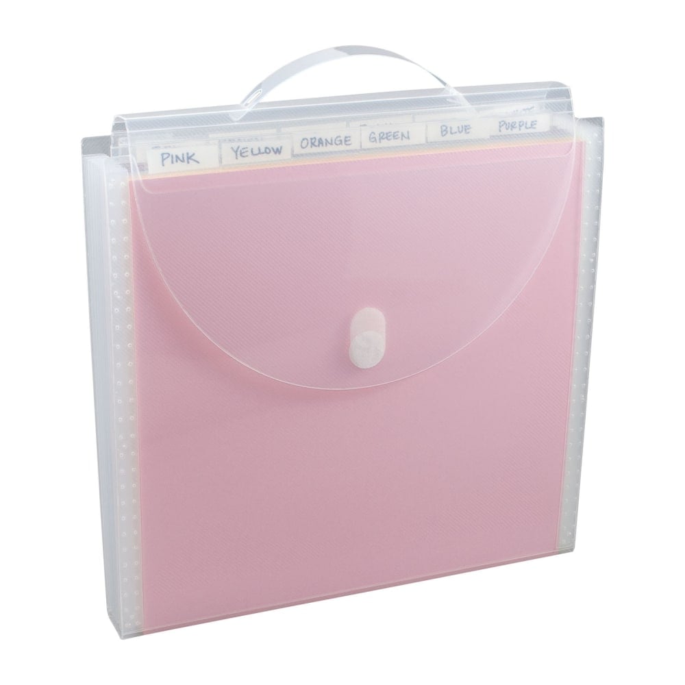 Storage Studios Expandable Paper Organizer, 12 Pockets, 13.25inH x 13inW x 1.5inD, Translucent MPN:AVTCH93389