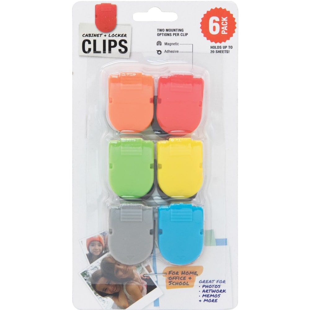 Advantus Magnetic Cabinet/Locker Clip - 1inx0.5in- 40 Sheet Capacity - - 97526 MPN:97526
