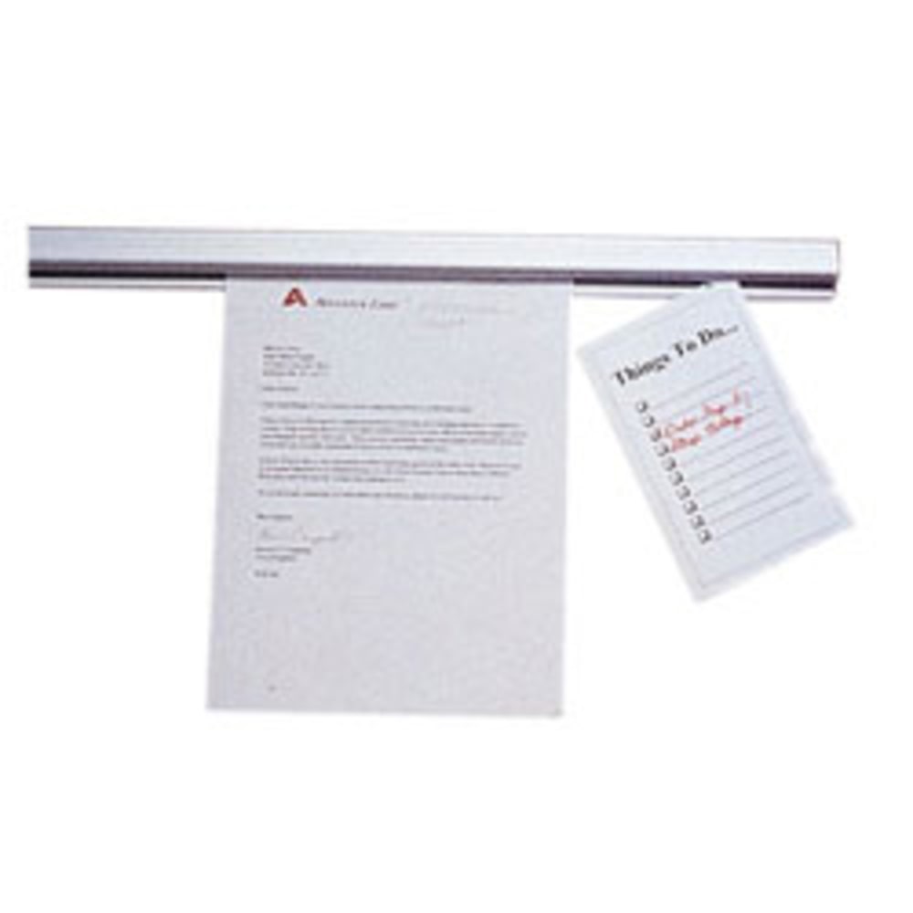 Advantus Grip-A-Strip Display Rail, 1-1/2in x 24in, Satin Finish Gray MPN:AVT2000