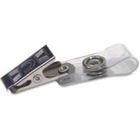 Advantus Badge Clip w/Clear Strap Clear 100/Pack 75410