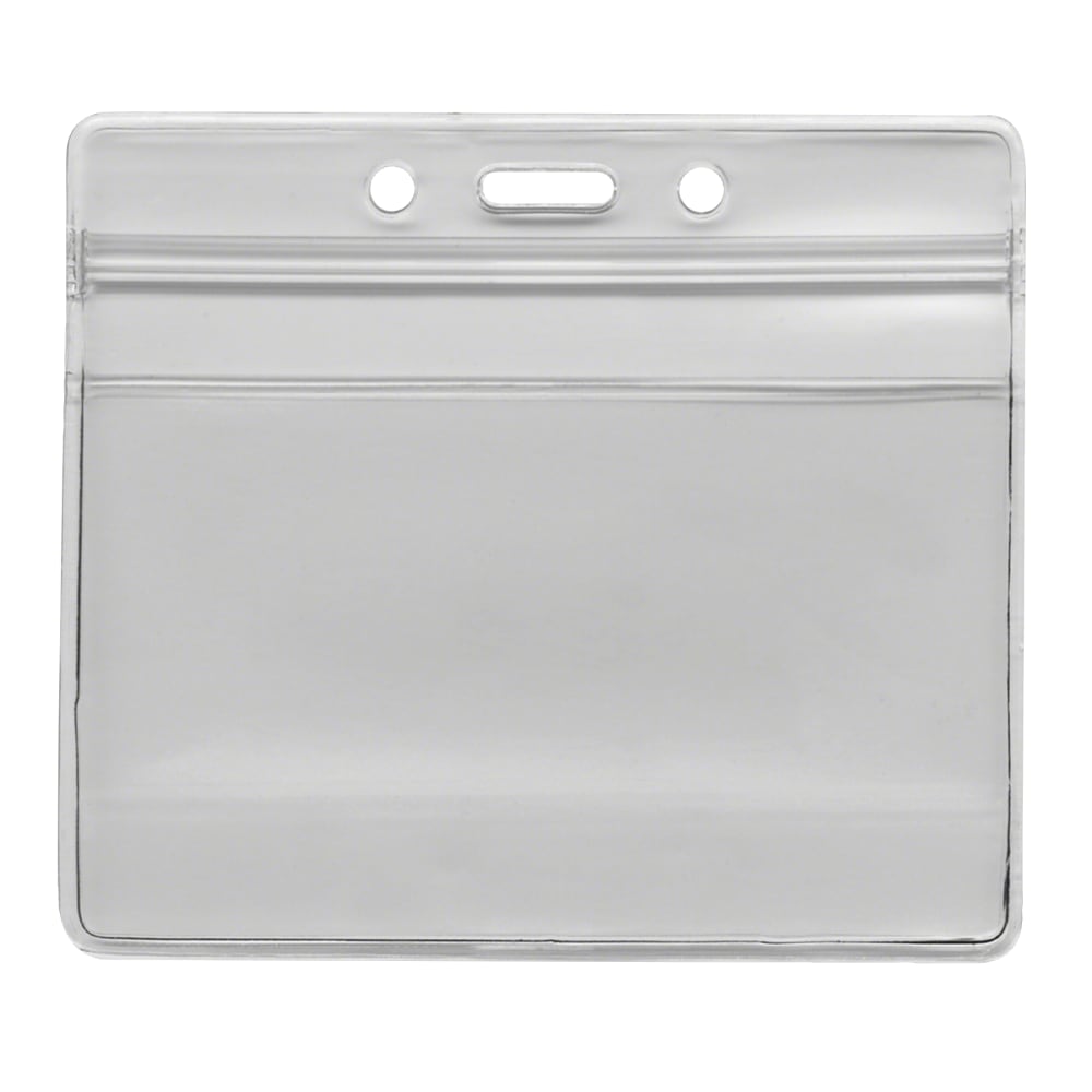 Advantus Re-sealable Badge Holder, Horizontal, 3-3/4in x 4-2/16in, 50/PK MPN:75523