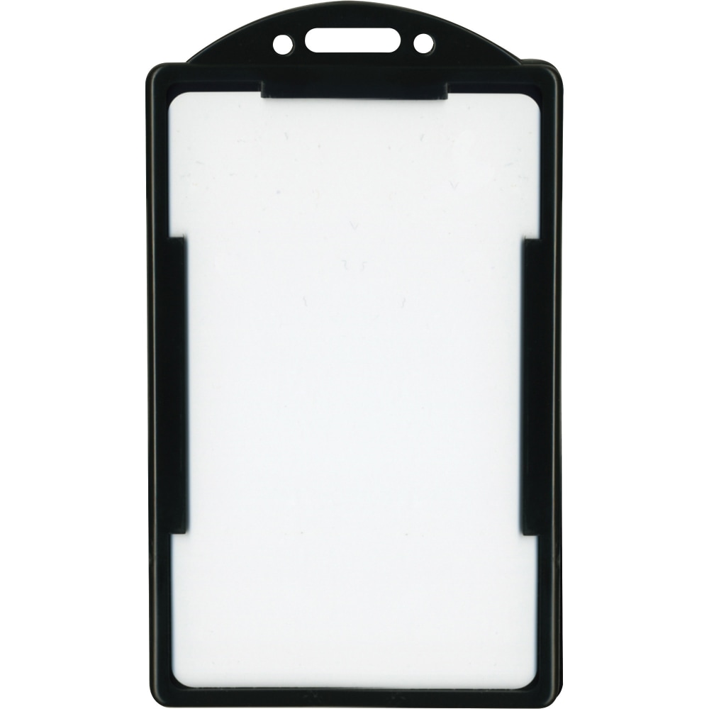 Advantus ID Card Holder - Support 2.13in x 3.38in Media - Vertical - Black - 25 / Pack MPN:75657