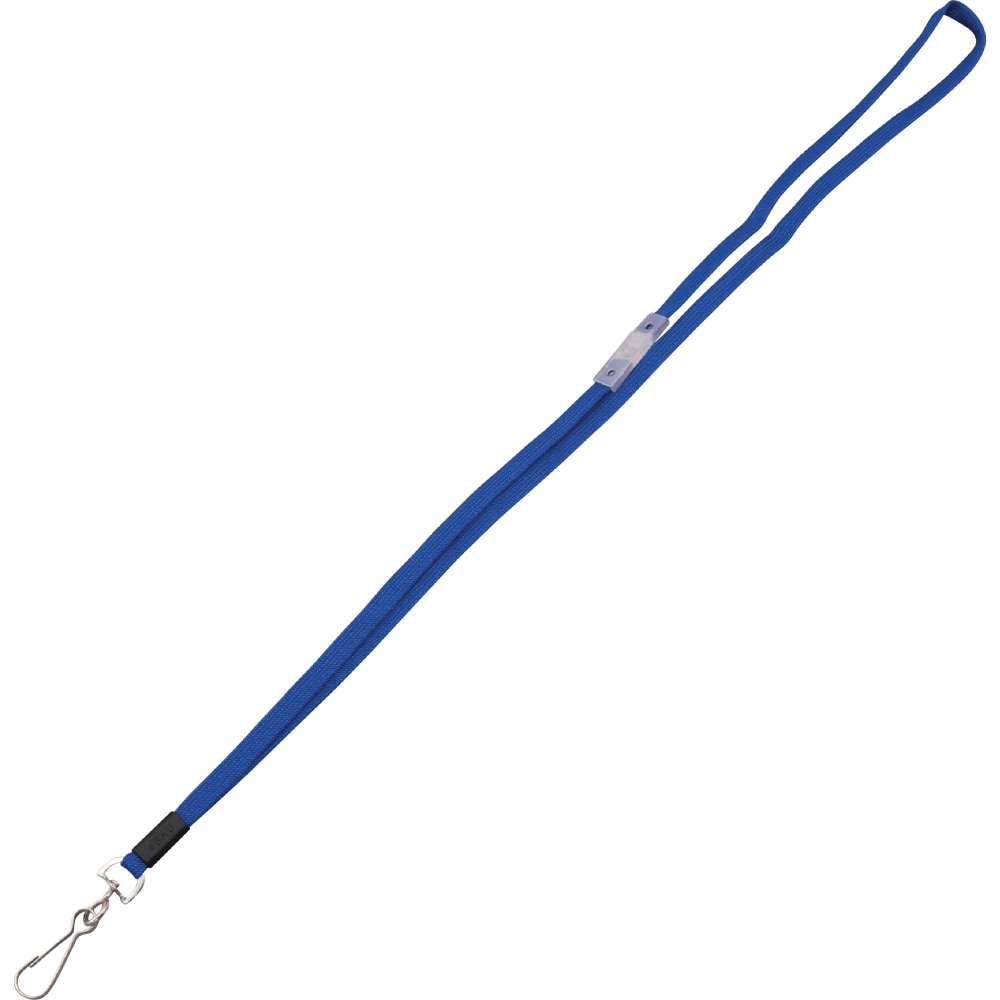 Advantus Metal Clasp Flat Breakaway Lanyard - 36in Length - Blue - Metal - 24 / Box MPN:97130