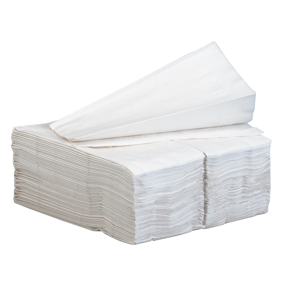 GP PRO Dixie 1/8-Fold 2-Ply Dinner Napkins, 100% Recycled, White, Pack Of 100 MPN:31436PK