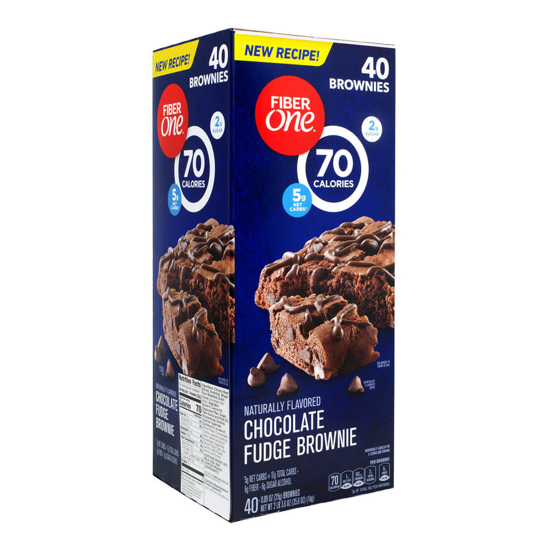 Fiber One 70 Calorie Chocolate Fudge Brownies, 40 Count MPN:19297