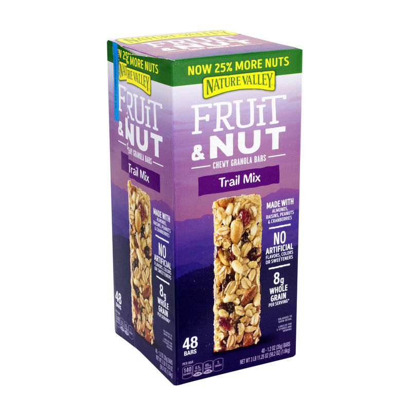 NATURE VALLEY Fruit & Nut Trail Mix Chewy Granola Bars, 48 Count MPN:21139