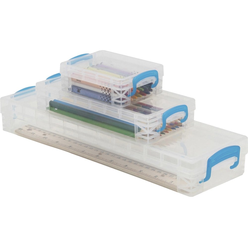 Advantus Super Stacker School Kit - Snap-tight Closure - Heavy Duty - Stackable - Plastic - Transparent - - 38714 MPN:38714