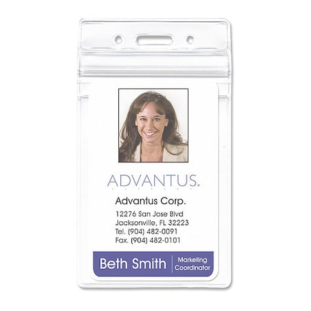 Vertical Resealable Badge Holder, PK50 MPN:75524