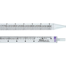 CELLTREAT® 50mL Serological Pipet Individually Wrap Paper/Plastic Bag Sterile Polystrene 229031B